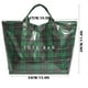 thumbnail image 2 of Bolsas Bolsa De Pvc A Cuadros Para Mujer Con Estampado De Letras, Impermeable, Para Compras Y Regalos Festivos, Color Verde (1 Unidad) Rkxzt, 2 of 8
