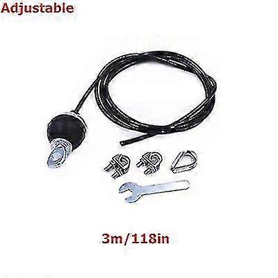 Cable de gimnasio de 2 m a 5 m, cuerda de alambre de acero resistente, piezas de repuesto para gimnasio en casa, accesorios de polea de cable de fitness, diámetro de 5 mm, ajustable, 2 m