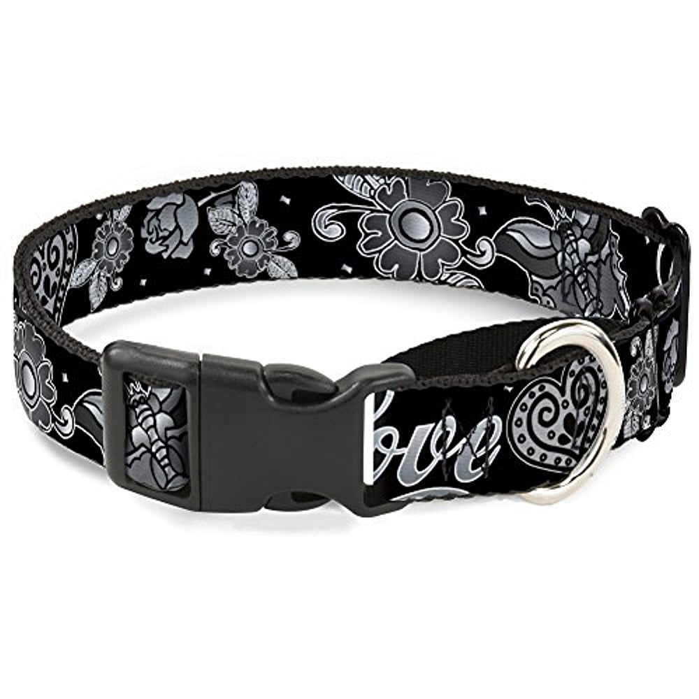 buckle-down "love kills black white" martingale dog collar