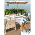 thumbnail image 4 of Outdoor Tablecloth with Umbrella Hole and Zipper, Bohemian Floral Rectangle Table Cloth 60x120 Inch Waterproof Tablecloth, Retro Abstract Flowers Boho Ethnic Picnic Table Cover for Patio Camping, 4 of 7
