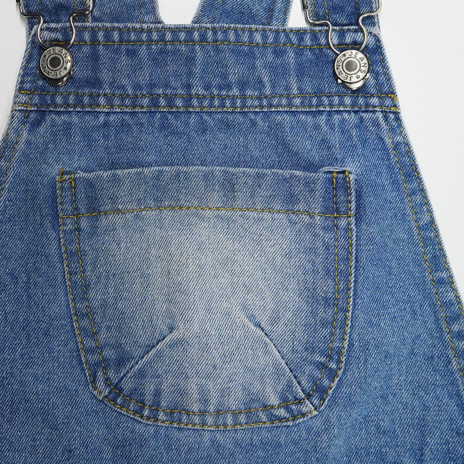 Salopette Jean Fille KidsCool Space - Pantalon Évasé Élastique - 98% Coton - Style Décontracté