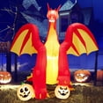 thumbnail image 4 of Gymax 10' Halloween Inflatable Fire Dragon Air-blown Decor w/ Wings & LED, 4 of 10