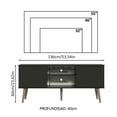 thumbnail image 3 of Mueble Mesa Para Tv Rack Madesa 2 Puertas Hasta 55 Negro, 3 of 5