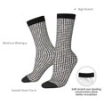 thumbnail image 6 of Honeii Black And White Houndstooth Print Adult Socks,Crew Socks,Casual Calf Socks,Daily Wear Socks for Men & Women, Perfect for Sports, Casual and Everyday Use, 6 of 6