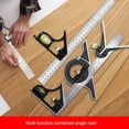 thumbnail image 2 of Scienceny Regla de ángulo de combinación, accesorio preciso para carpintería, herramientas manuales, transportador de medición ajustable, herramienta Material de laboratorio, 2 of 6
