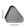 thumbnail image 4 of Rirozkan Triangle Serving Tray, Thick Plastic Food Tray, Frosted Restaurant Tray for Appetizers, Snacks, and Home Kitchen Use, Gray, 4 of 6