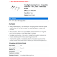 thumbnail image 2 of Headlight Adjusting Screw - Compatible with 1975 - 1977, 1986 - 1989 Dodge W100 1976 1987 1988, 2 of 2
