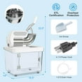 thumbnail image 3 of Costway 660LBS/H Commercial Ice Crusher with Dual Blades Safety On/Off Switch for Home White, 3 of 10