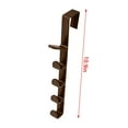 thumbnail image 3 of Over The Door Hook Hanger | 5-Hook Heavy-Duty Organizer Rack For Coats, Hats Modern Wall Hook Hooks Heavy Duty Curtains under Hooks Christmas Light Hooks for Concrete Kitchen Caddie Slider Towel, 3 of 9