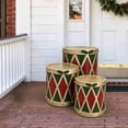 thumbnail image 5 of JHRGJIO Stacked Drums Christmas Decoration, Christmas Decorations Indoor Outdoor, Red Green Gold Drum Ornament for Christmas Tree Table Mantel Fireplace Home Party Winter Decor, 5 of 6