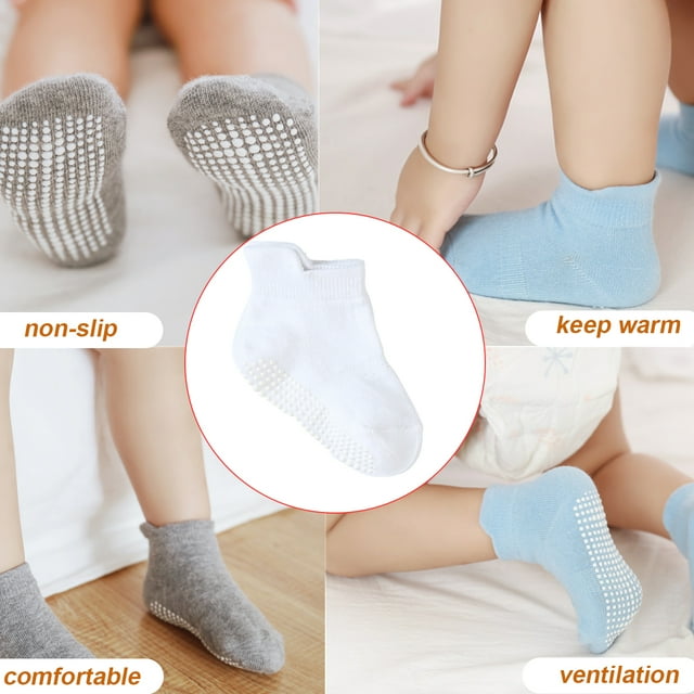 6 Pieces Kids Stockings Socks with Nice Elasticity Comfortable Wearing Simple Style Good Craftsmanship Hose Keep Crawing white 12-14