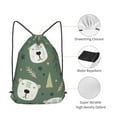 thumbnail image 5 of XMXT Waterproof Gym Bag, Cartoon Pine Bear Drawstring Backpack for Men, s, 5 of 8