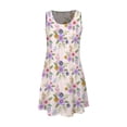 thumbnail image 4 of Ruyang Summer Dresses for Women Women's Summer Eyelet Casual T Shirt Dresses Beach Cover Up Tank Dresses Boho Floral Dresses, 4 of 5