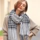 thumbnail image 4 of Bufanda de invierno a cuadros para mujer, chal de tartán cálido y acogedor, bufandas de invierno de gran tamaño para mujer, 4 of 6