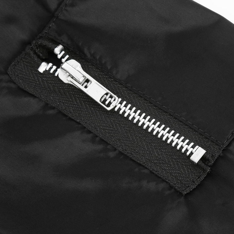 Women's Zipper Lightweight Windproof Bomber Jacket, Solid Fashion