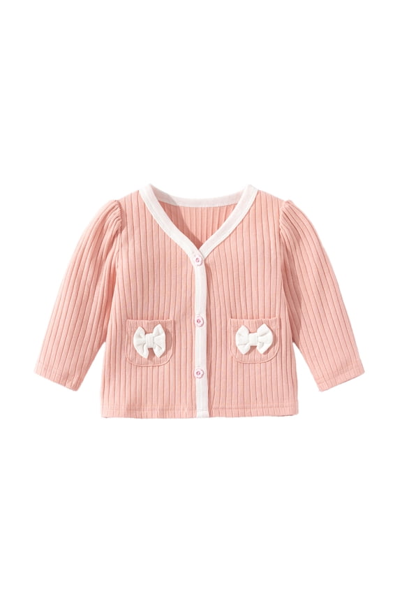 Toddler Girl Boy Windbreaker Hooded Zip Jackets Kids Baby Girls Boys Spring Summer Solid Bow Tie Cotton Long Sleeve Coat Cardigan Clothes Hooded Outwear 3-6 Months