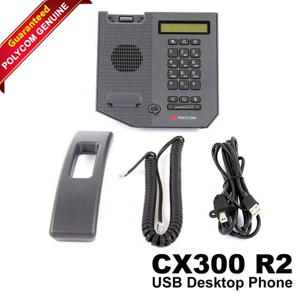 Polycom CX300 R2 USB VoIP Phone for Microsoft Teams & Lync | 2200-32530-025 (New)