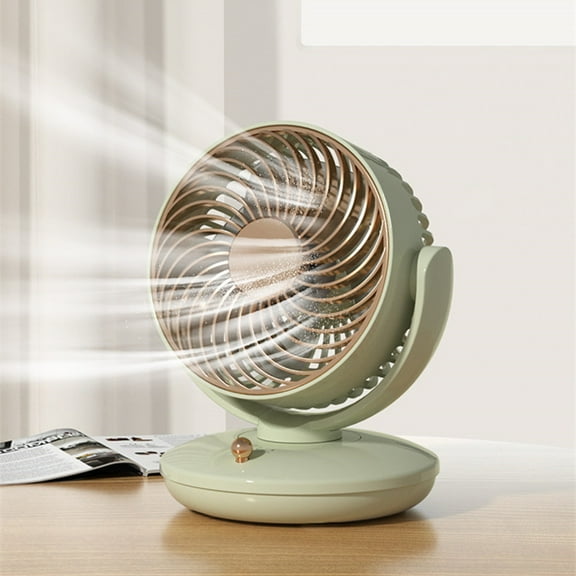 Needhep Mini Portable Fan Powerful,Small Electric Fan, Mini Desk Fans, Quiet Fan for Office, Neck Cooling Fan (Green)