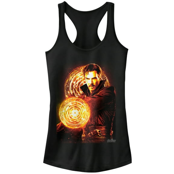 Junior's Marvel Avengers: Infinity War Doctor Strange  Racerback Tank Top Black Large