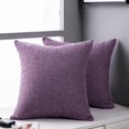 thumbnail image 1 of Paquete de 2 fundas de almohada de lino, fundas de cojines decorativas de 45*45 cm para sala de estar, dormitorio, fundas de almohada decorativas de color sólido, 1 of 5
