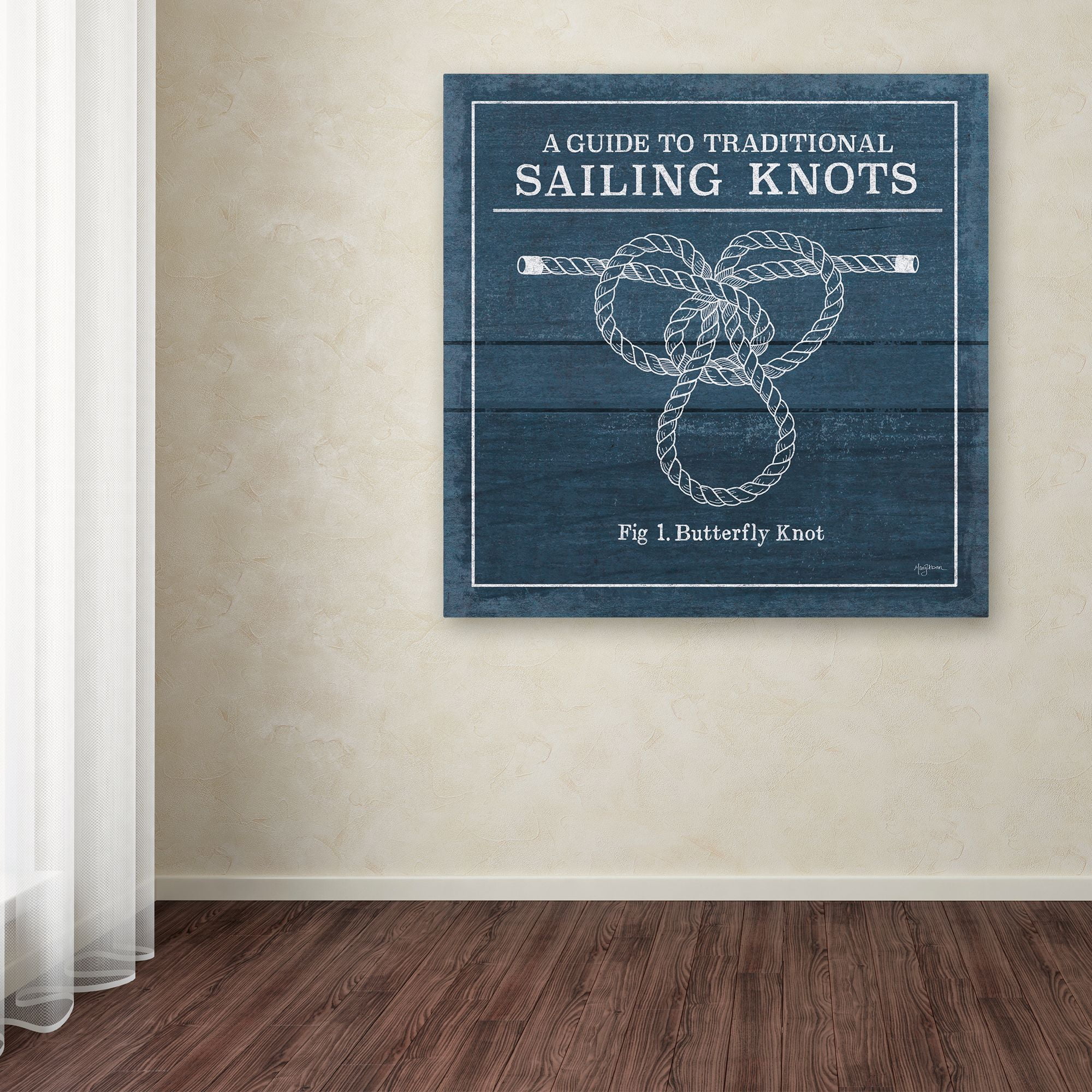 Trademark Fine Art 'Vintage Sailing Knots II' Canvas Art by Mary Urban