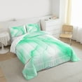 thumbnail image 3 of Castle Fairy Teens Female Women Green Gold Marble Full Size Comforter Sets 3-Piece,Marbling Watercolor Bedding Comforter Set,Abstract Gradient Vintage Aesthetic Lightweight Bedding Sets, 3 of 8