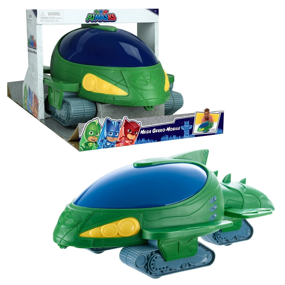 PJ Masks Mega Vehicles Gekko Mobile, 7 Inch Tall, 20 Inch Long, Giant Toy Car, Green PJ Mask