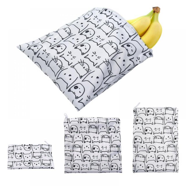 Ensemble de 3 Sacs à Sandwich et Collation Réutilisables Sac à Sandwich / Sac à Collation Sûr pour les Aliments Sac à Collation Réutilisable Sac à Sandwich Imperméable Pochette à Sandwich Sacs à Collation Écologiques pour École Camping Voyage