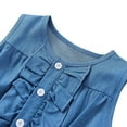 thumbnail image 5 of URMAGIC 3-7T Child Girls Vest Denim Dress American Flag Printed Sundress, 5 of 7