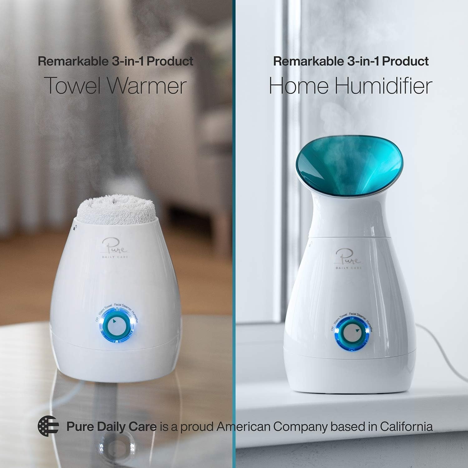 NanoSteamer Large 3-in-1 Nano Ionic Facial Steamer with Precise