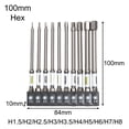 thumbnail image 1 of 1/4Inch Screwdriver Bit Set Magnetic The Cross Hexagonal for Torx With Bit Holder B, 1 of 10