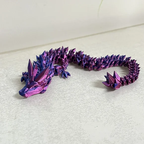 Printed 3D Gem Dragon Crystal Fidget Toy Rotatable Articulated Dragon Egg Ideal Gift for Kids with ADHD Perfect for Birthdays