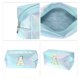 thumbnail image 3 of 1 Pc Bolsa de Maquillaje Durable con Letra A para Mujeres para Vacaciones y Actividades al Aire Libre Azul de Cuero PU, 3 of 3