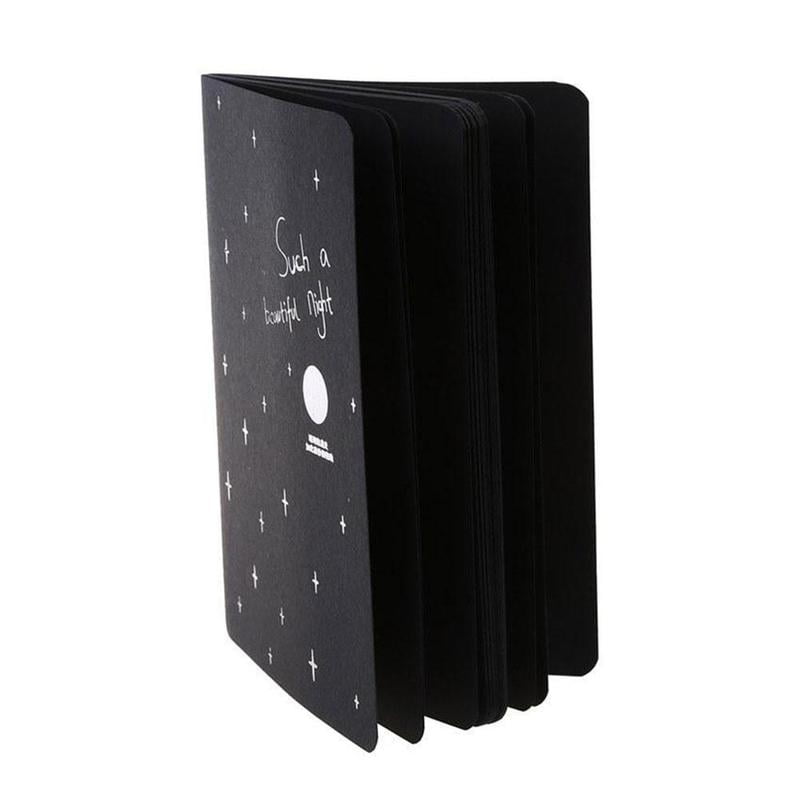 Sketchbook Diary For Drawing Painting Graffiti Soft Cover Black Paper Sketchbook Notebook Office School Supplies Gift