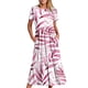 thumbnail image 1 of Vestido de Manga Corta para Mujeres Vestido de Verano de Cuello Redondo Impreso, Poliéster de Tamaño Verdadero Diario Y Vestido de Fiesta, 1 of 5