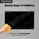 thumbnail image 4 of Parrilla de inducción empotrable SUPRA de 2 quemadores touch cristal templado negro, 4 of 9