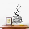 thumbnail image 4 of Smilepp Wall Sticker PVC Minimalist Books Decals Mural Plane Art Poster Removable Study School Library Decoration Home, 4 of 6