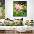 thumbnail image 4 of Designart Lotus and Water drops - Floral Painting Throw Pillow - 18x18, 4 of 5