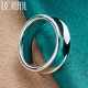 thumbnail image 2 of CJie-anillo cóncavo liso Simple para mujer, de Plata de Ley 925, para boda, fiesta de compromiso, joyería con dijes, 2 of 2