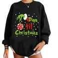 thumbnail image 2 of xiaxaixu Sweats de Noël Femmes Manches Longues Col Rond Voleur Lettre Impression Pull Surdimensionné, 2 of 6