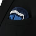 thumbnail image 4 of Tie for Men Blue Navy Royal Stripe Necktie Set Formal Business Classic Size 57.5"×3.15", 4 of 5