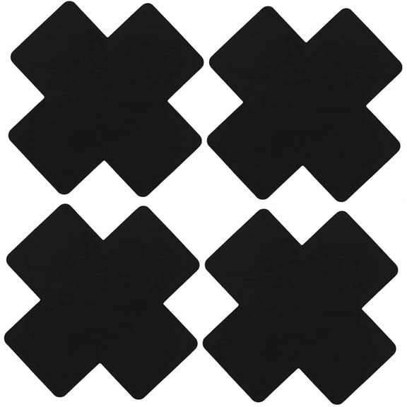 2 Pairs Black Cross Shape Nipple Covers Disposable Breast Covers Self-adhesive Sexy Nurse Pasties Stickers
