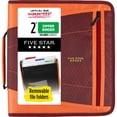 thumbnail image 2 of FIVE STAR Zipper Binder Plus File Folders, Crimson Mesh, 2 Count, 2 of 2