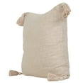 thumbnail image 6 of LR Home Ox Bay Hand-Woven Tan/Beige Solid All-Natural Cotton Pillow Cover, 6 of 9