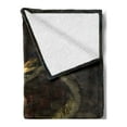thumbnail image 2 of Fantasy Soft Flannel Fleece Throw Blanket, Mystery Dark Skin Girl with Headdress Eye to Eye with Snake Fairy Tale, Cozy Plush for Indoor and Outdoor Use, 60" x 80", Green Brown Cinnamon, by Ambesonne, 2 of 5