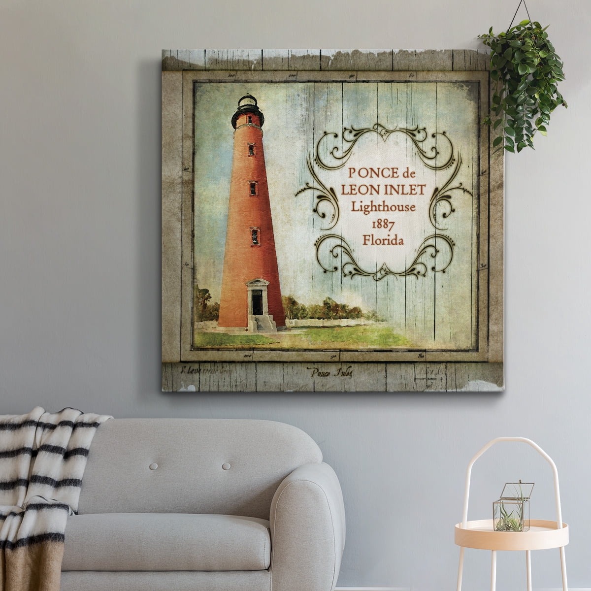 Wexford Home Florida Lighthouse VIII-Premium Gallery Wrapped Canvas, 40" x 40" - Ready to Hang