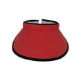 thumbnail image 2 of Top Headwear 2 Tone Cotton Clip On Visor 3 Inch Wide Brim Red/Black, 2 of 4