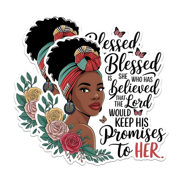 (2 Pack) Blessed She Believed Lord Promises Magnets - Religious Quote Magnets - Inspirational Scripture Magnets- 5" On Longest Side - for Fridges, Toolboxes, Cars - Made in USA - MAG3048