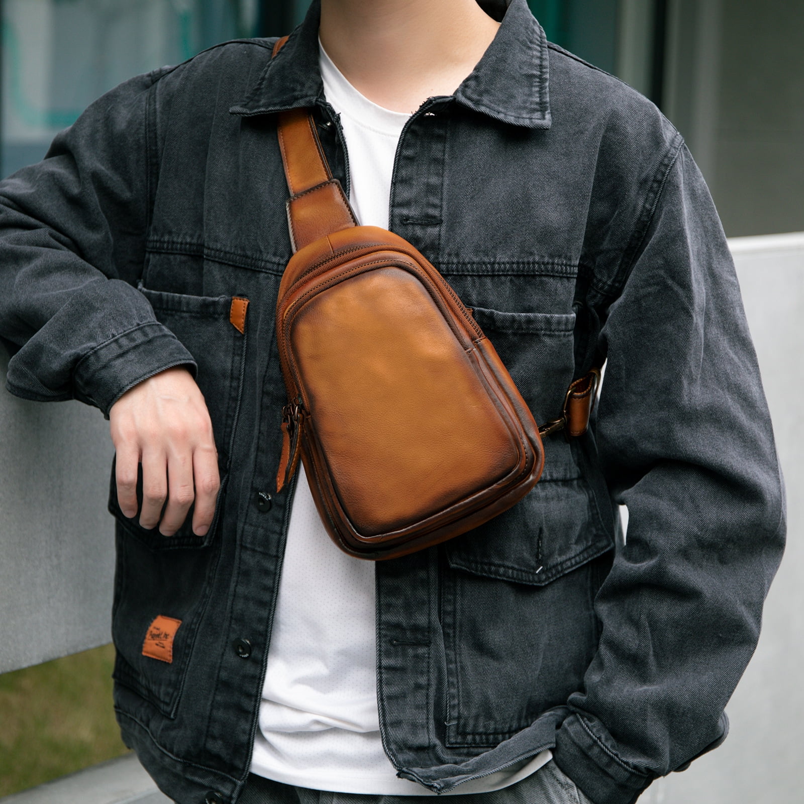 Pure leather messenger bags sale