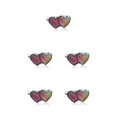 thumbnail image 1 of Sonducket Anillos de humor Cambio de color Temperatura Emoción Sensación Cambiable Joyería termocrómica Fiesta para mujer Regalo doble corazón doble corazon 5piezas Sonducket CBP228263, 1 of 6